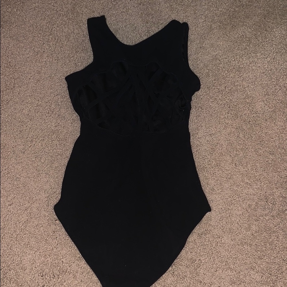 black ballet leotard